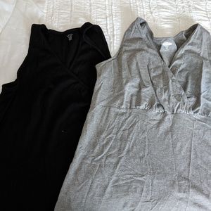 Two nursing tanks